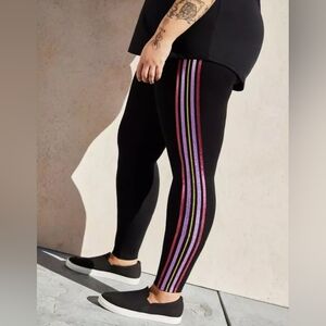 Torrid Premium Leggings - Multicolor Side Strip Black